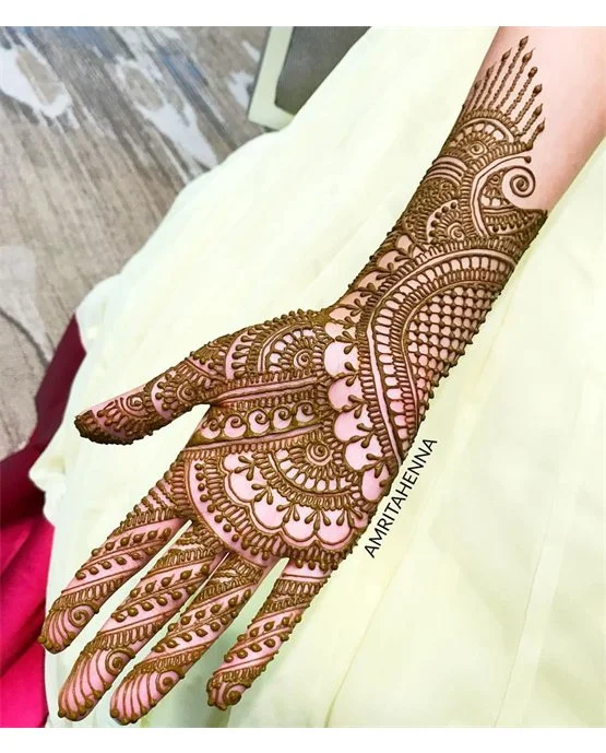 Glamorous Geometric Simple Full Hand Mehndi Design Style Glamorous Geometric Simple Full Hand Mehndi Design Style